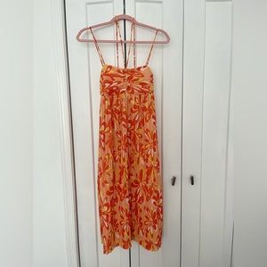 Zara midi printed dress